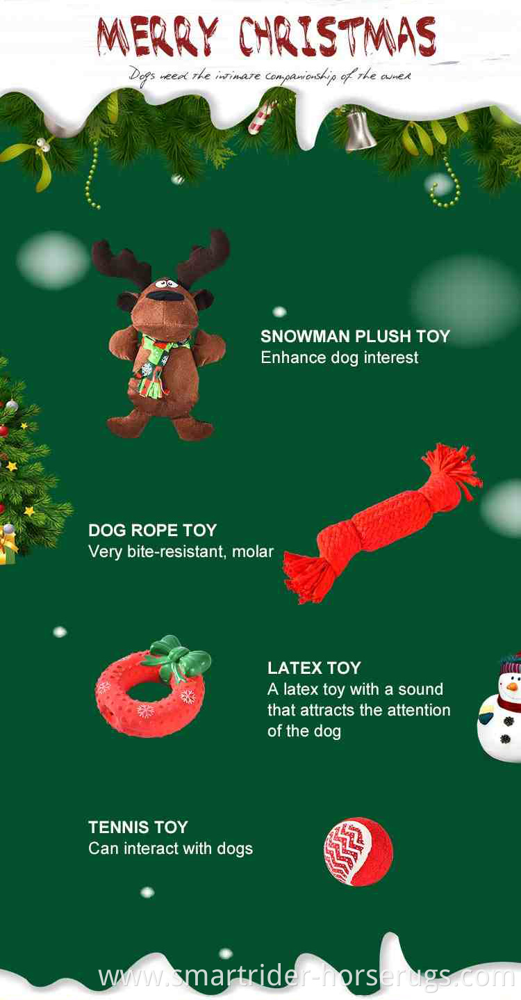 Funny Creative Elk Pet Puppy Chew Cute Dog Toy Set Christmas Dog Toy